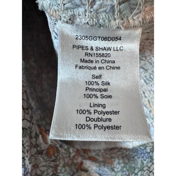 Veronica Beard Mini Dress Women Multi Saera Floral Silk Smocked Size 4 NWT $648 - Picture 8 of 12